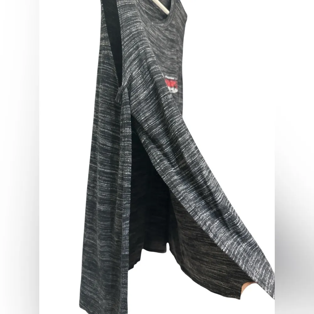 MMCMMCMM Black Sleeveless Top with American Flag Bull Design NWOT Gray Size L - Image 5