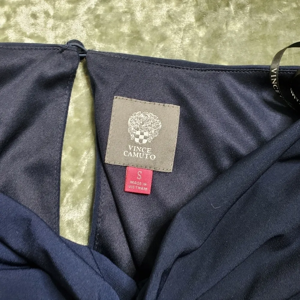 Vince Camuto Navy Wide-Leg Cowl Neck Jumpsuit - Image 9