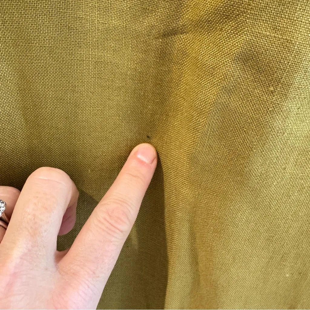 Eileen Fisher 100% Linen Adjustable Waist Olive Green Trouser Pant Small - Image 9