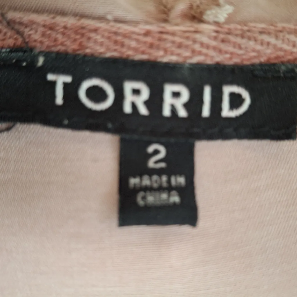 Torrid Sz 2 Pink Hooded Jacket with Drawstring Waist - Image 15
