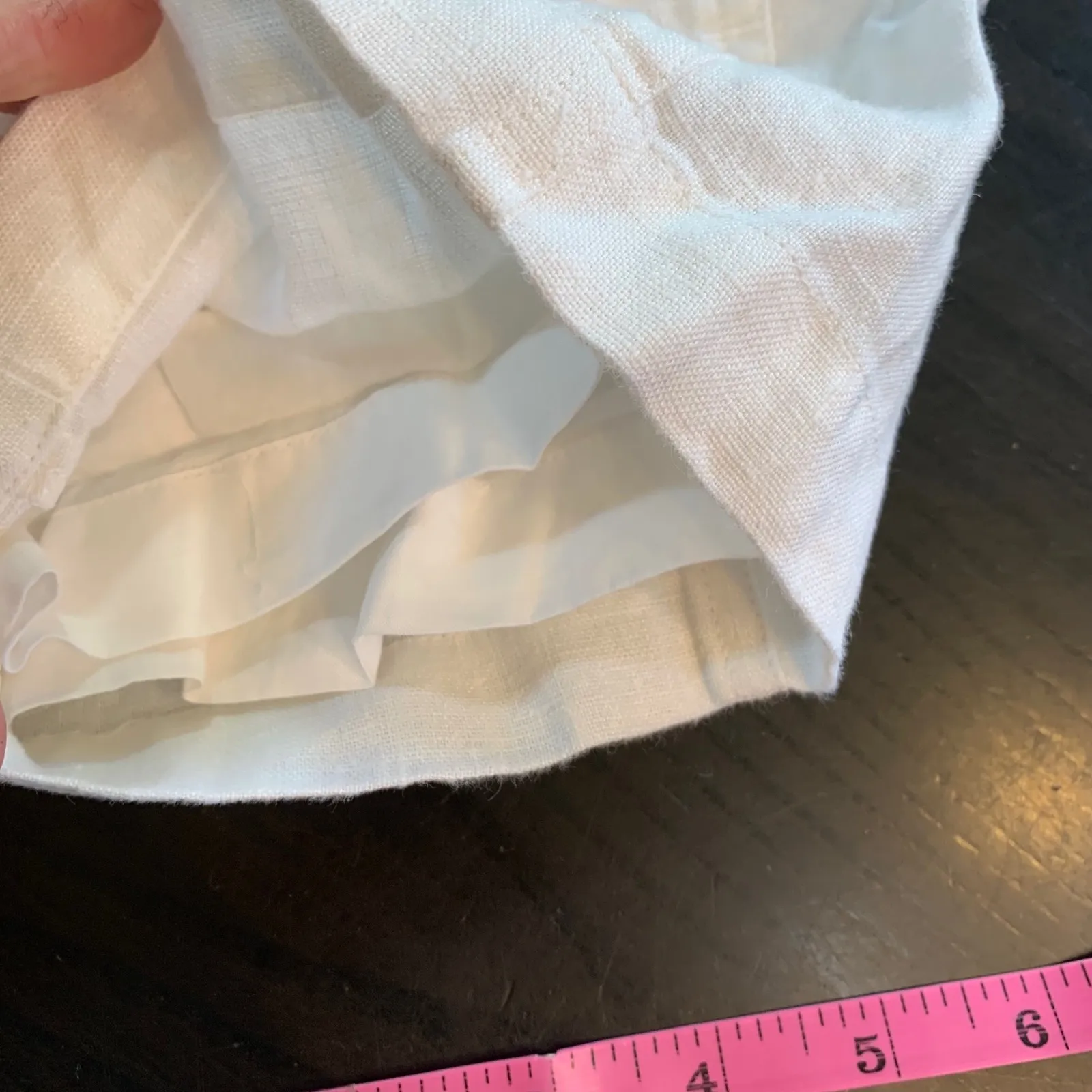 White Linen Pants Womens L‎ Coastal Resortwear Old Money Beachcore Minimalist - Image 11