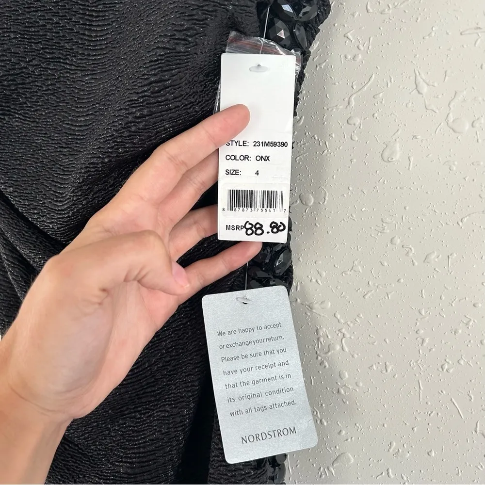 NWT Hailey Adrianna Papell One Shoulder Black Shimmery Mini Dress New Year’s Eve - Image 8