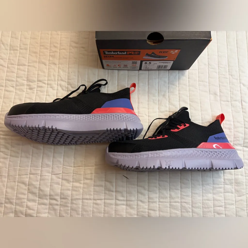 Timberland Pro Setra Knit Composite Safety Toe NIB Black / Pink - Image 3