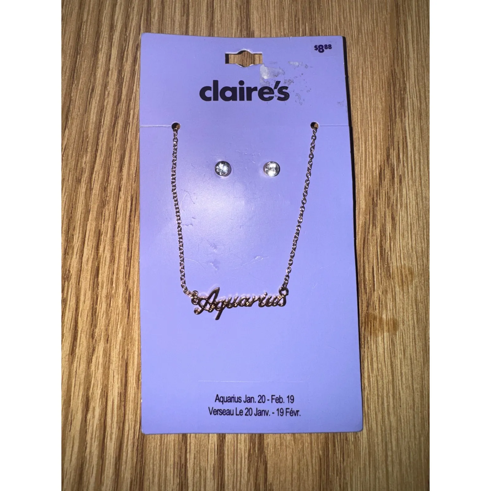 Claire’s Aquarius earring and necklace lots Gold - Image 3
