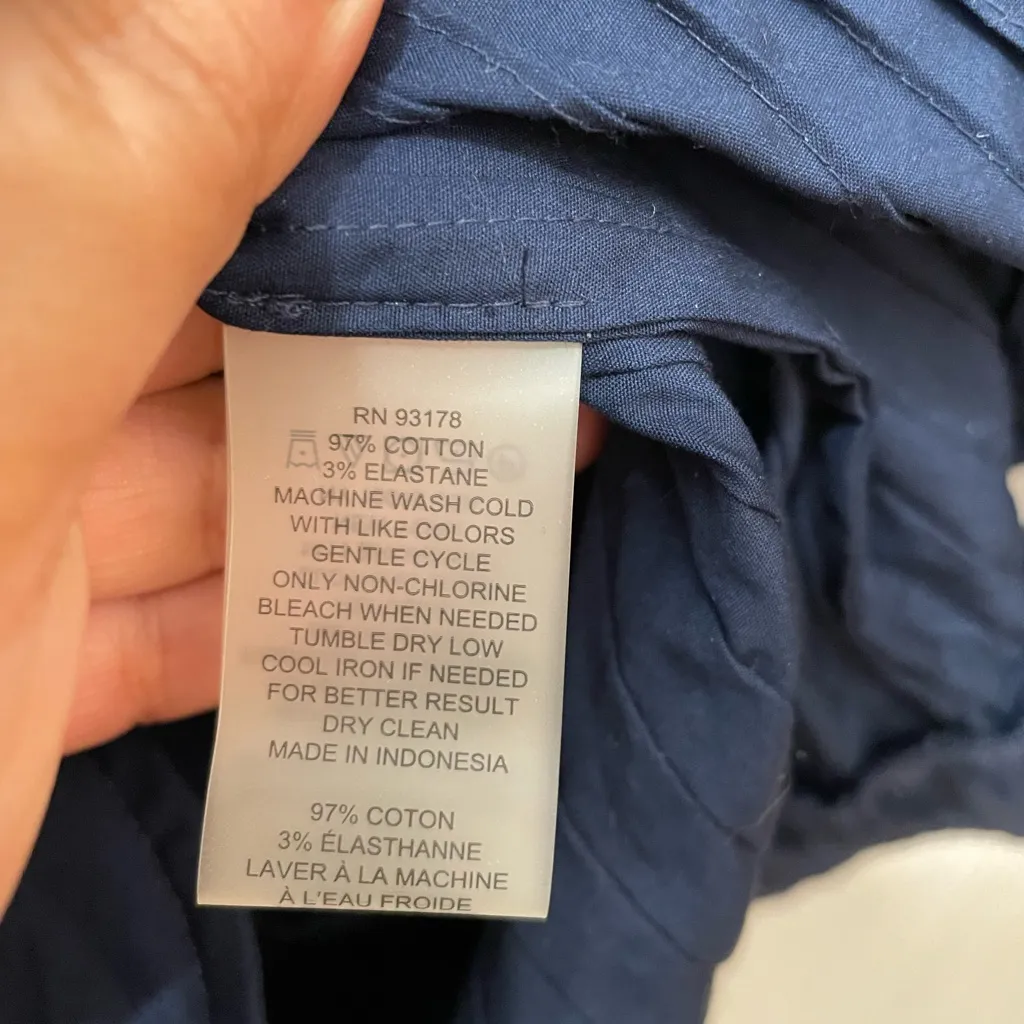 Elie Tahari Navy Pleated Long Sleeve Midi Dress Cottagecore | Size Small - Image 6