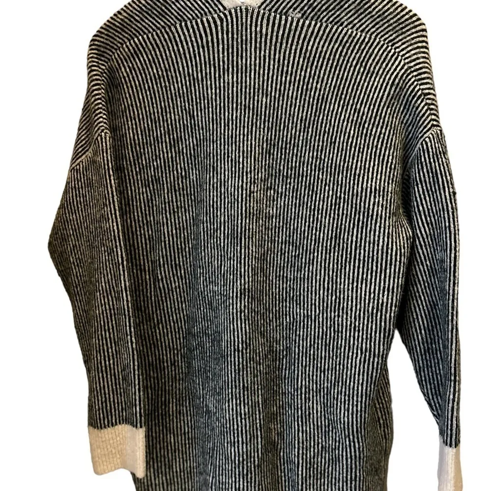 FRNCH long open front black and‎ white/cream sweater - Image 8