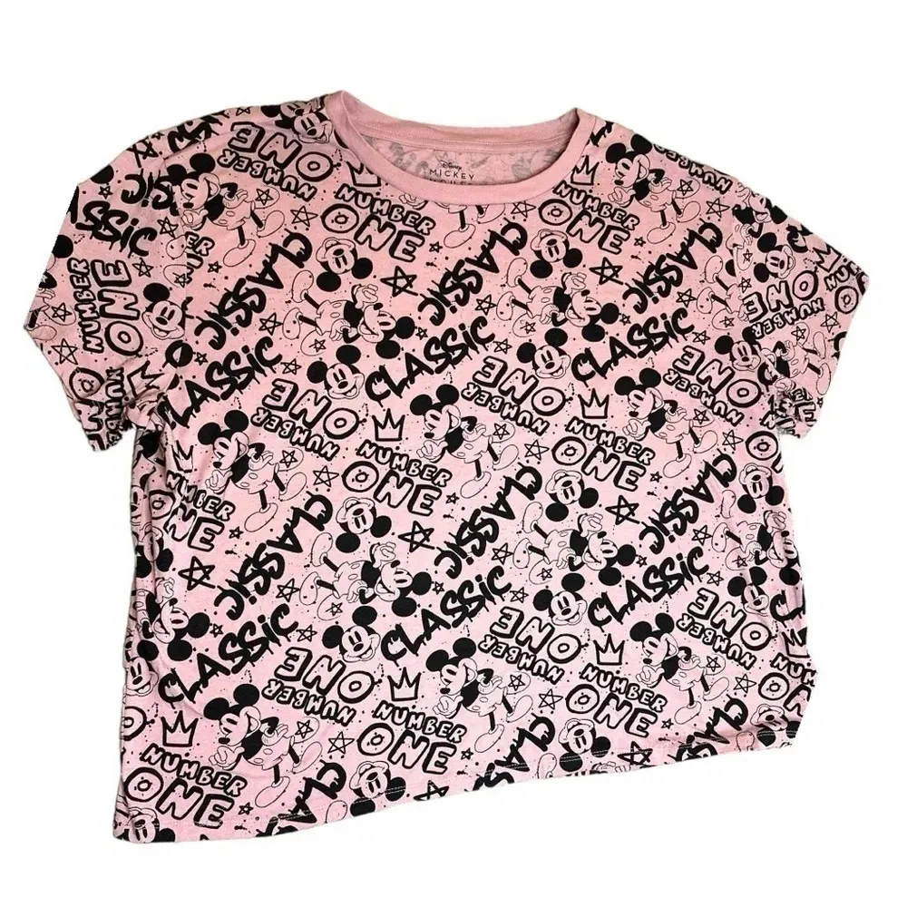 Freeze Womens Pink Cotton Ribbed Printed Short Sleeve Round Neck T - Image 5