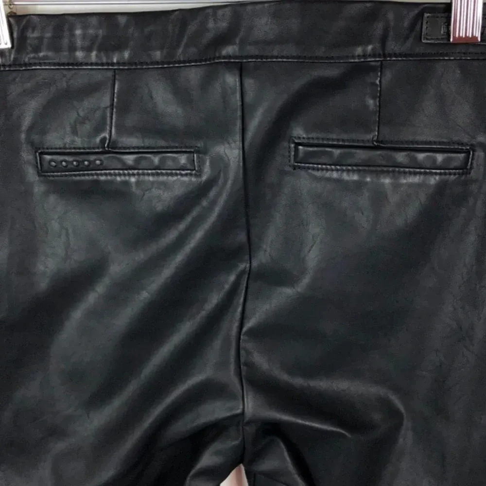 Blank NYC Vegan Leather Pants Ankle Moto Zipper Faux Black NWT 30 - Image 5