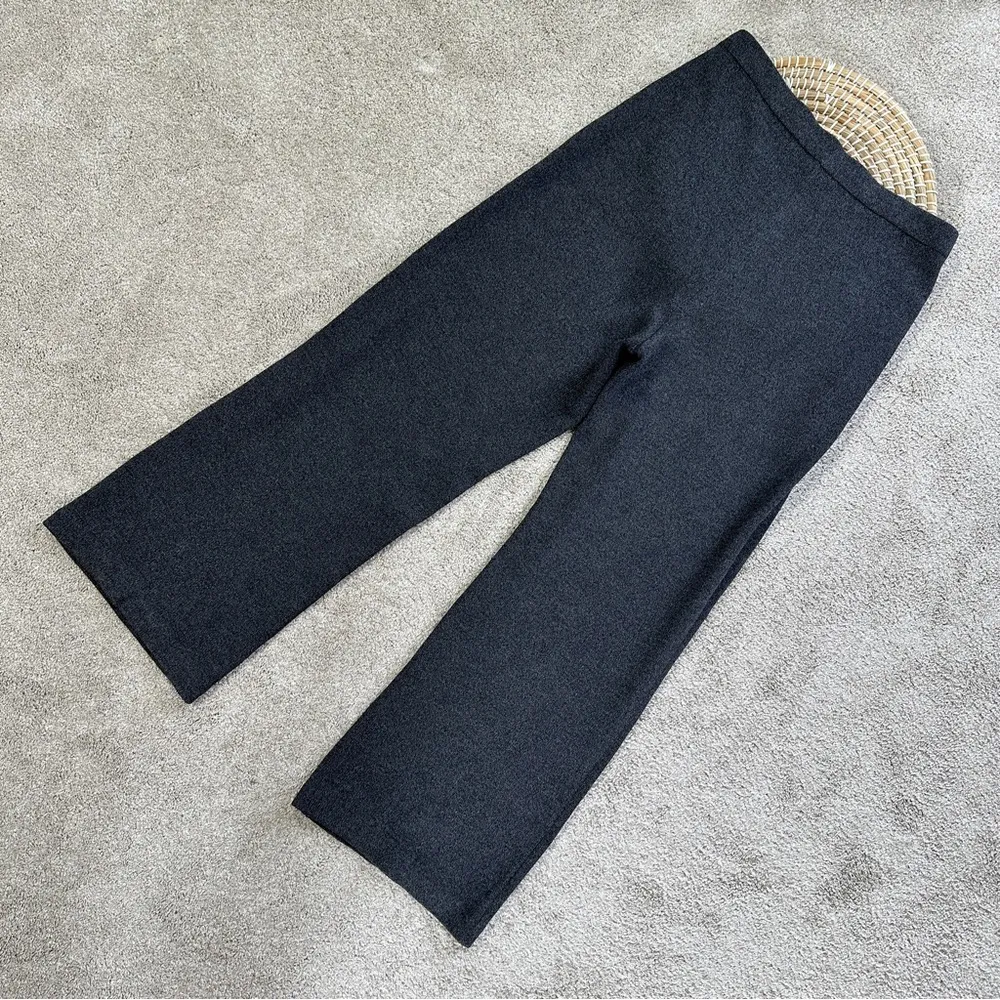 St. John Collection Santana Knit Pull On Pants Wide Leg High Rise in Black 12 - Image 6