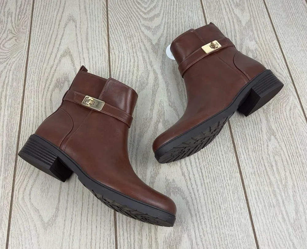 Giani Bernini Women's Becca Memory Foam Buckled Booties 11M Mocha Brown $100 - Image 3