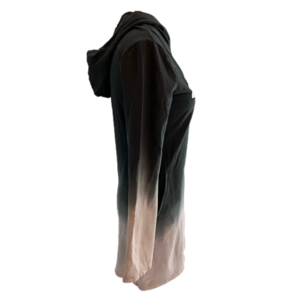 Bebe Hana Metallic Dip Dyed Hoodie Dress, Black/Gray, size XS NWT - Image 5