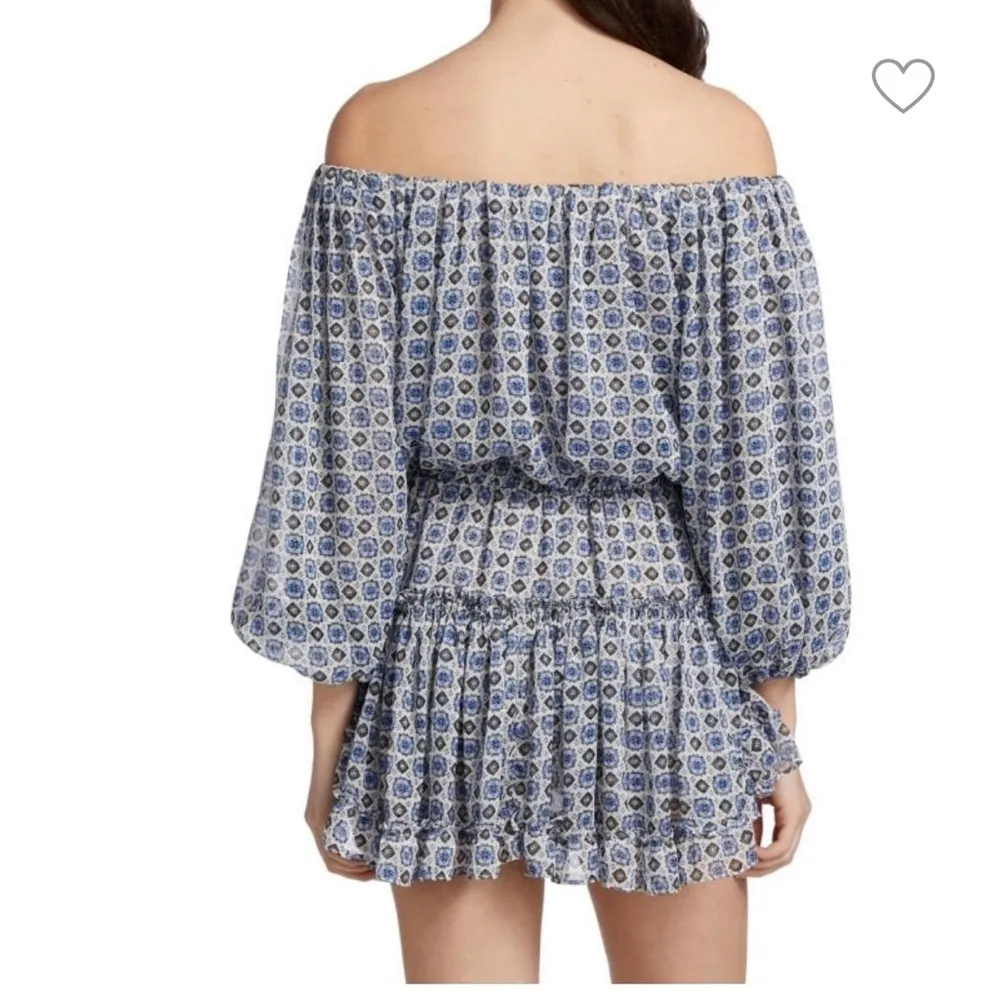 🆕Misa Los Angeles Zonia Off Shoulder Chiffon Mini Dress BRAND NEW. - Image 3