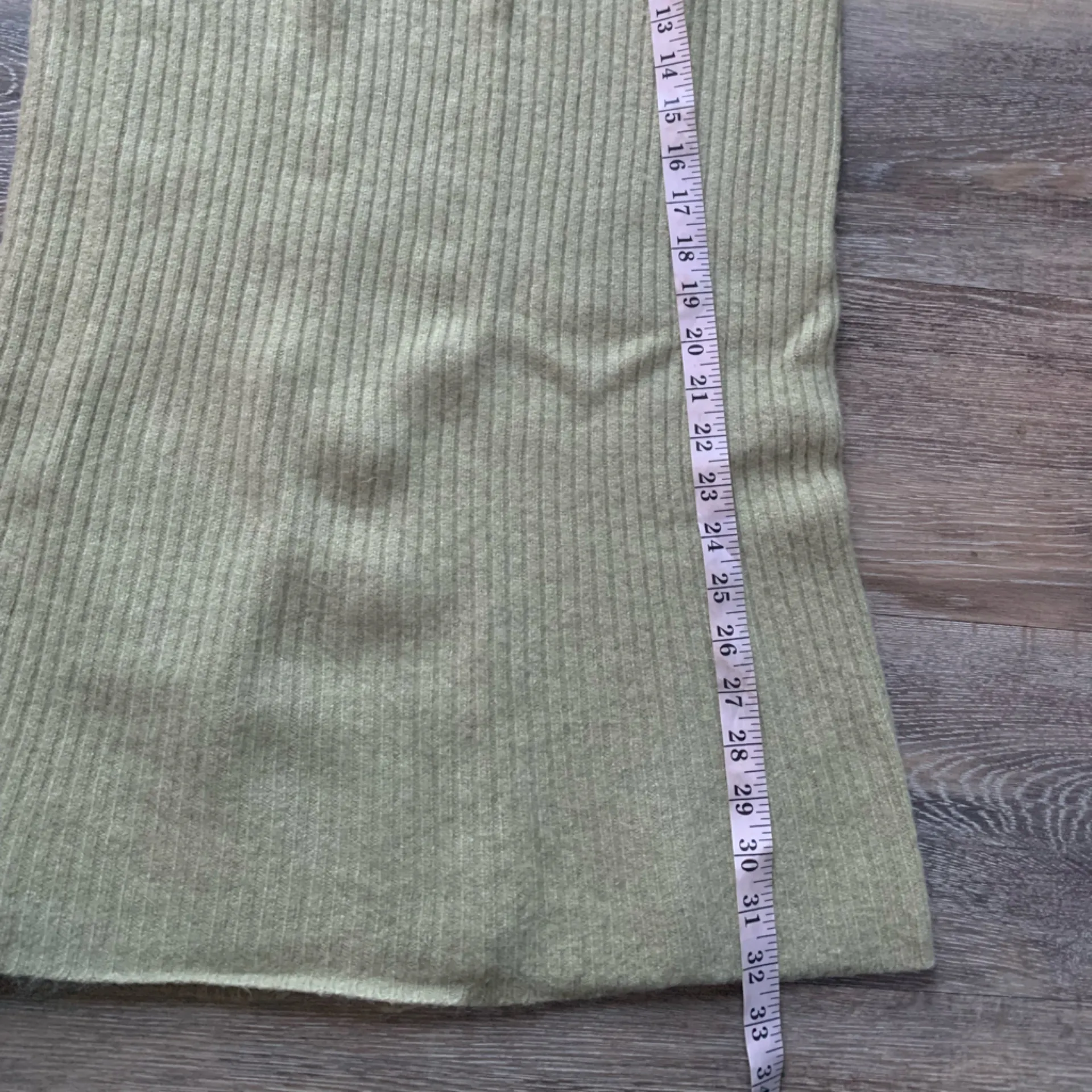 Avitano Light Green Knit Wool Blend Midi Skirt L Size L - Image 4