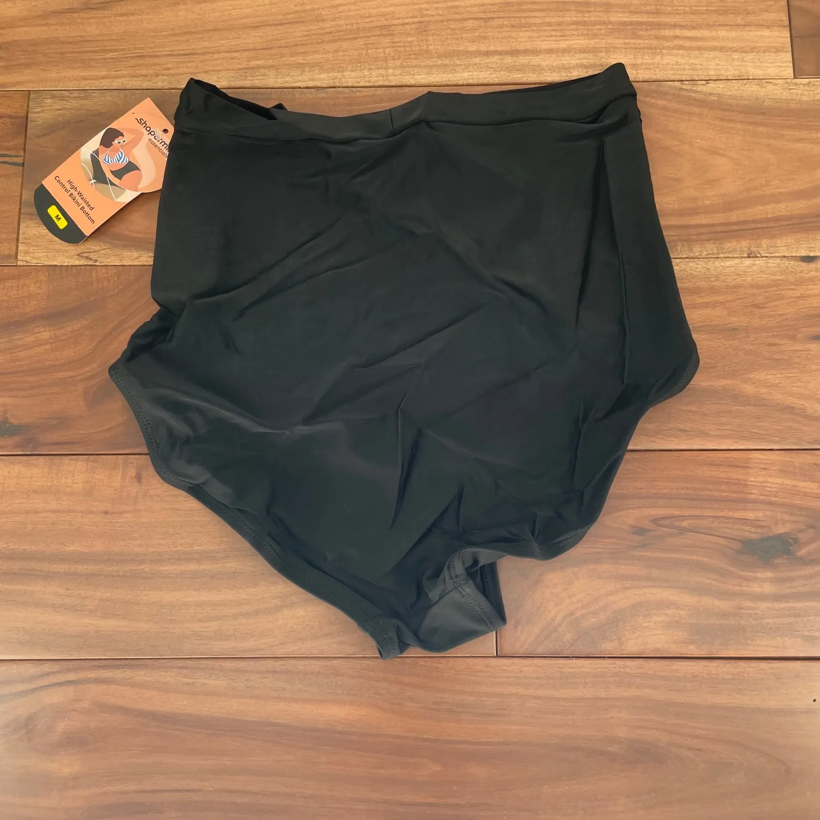 Shapermint Essentials High Waisted Control Bikini Bottom Black Size M - Image 4