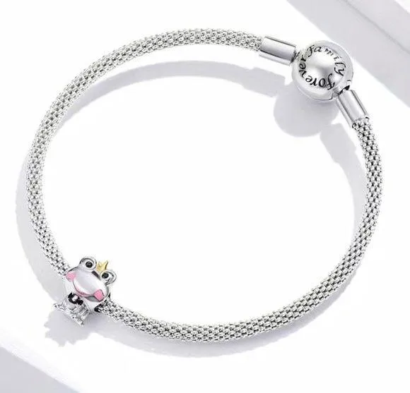 S925 Sterling Silver Gentle Frog Charm - Image 3