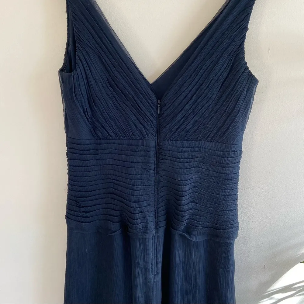 Tadashi Collection Navy Silk Chiffon Dress Size 4‎ - Image 13