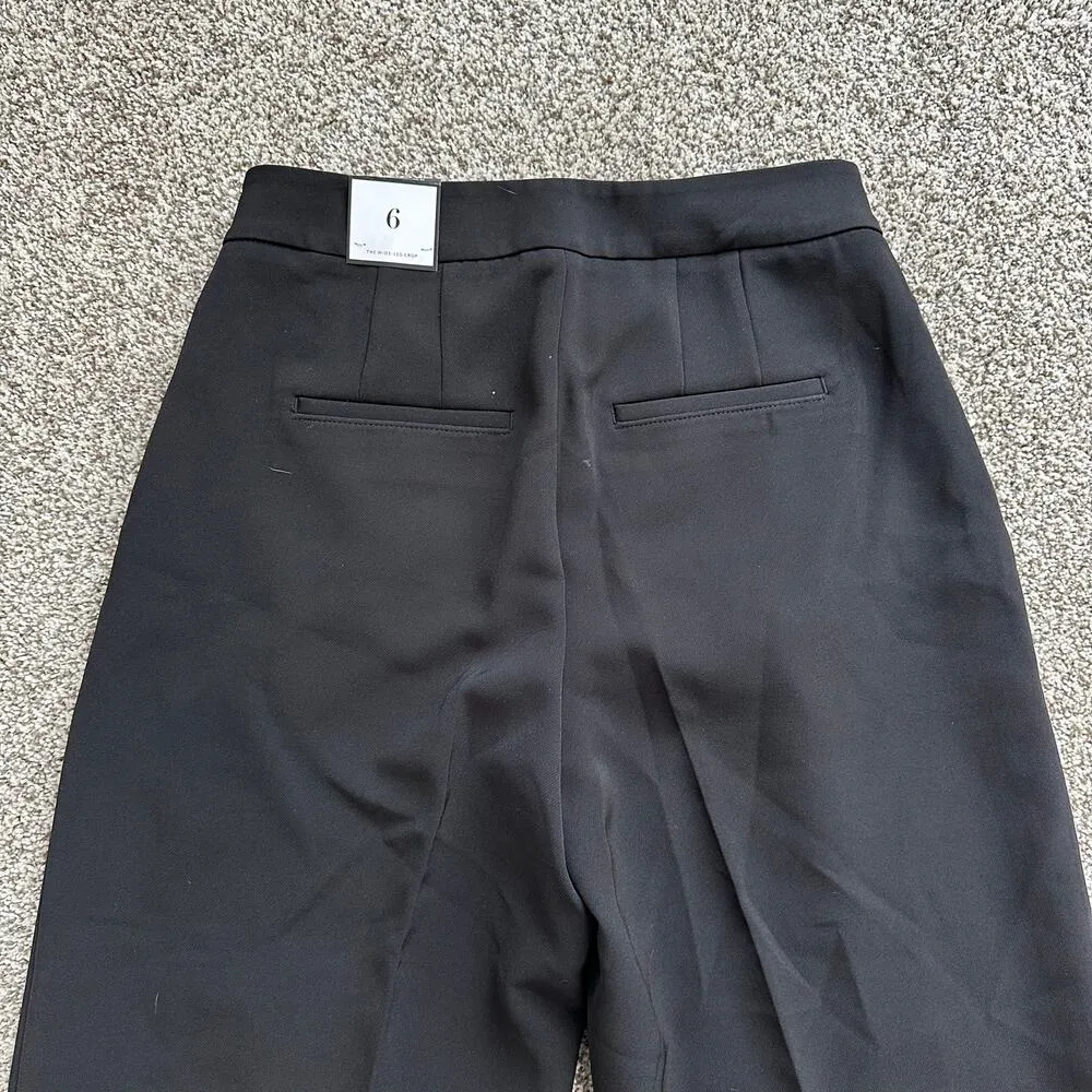 White House Black Market black belt wide leg crop dress pants size 6 NWT - Image 4