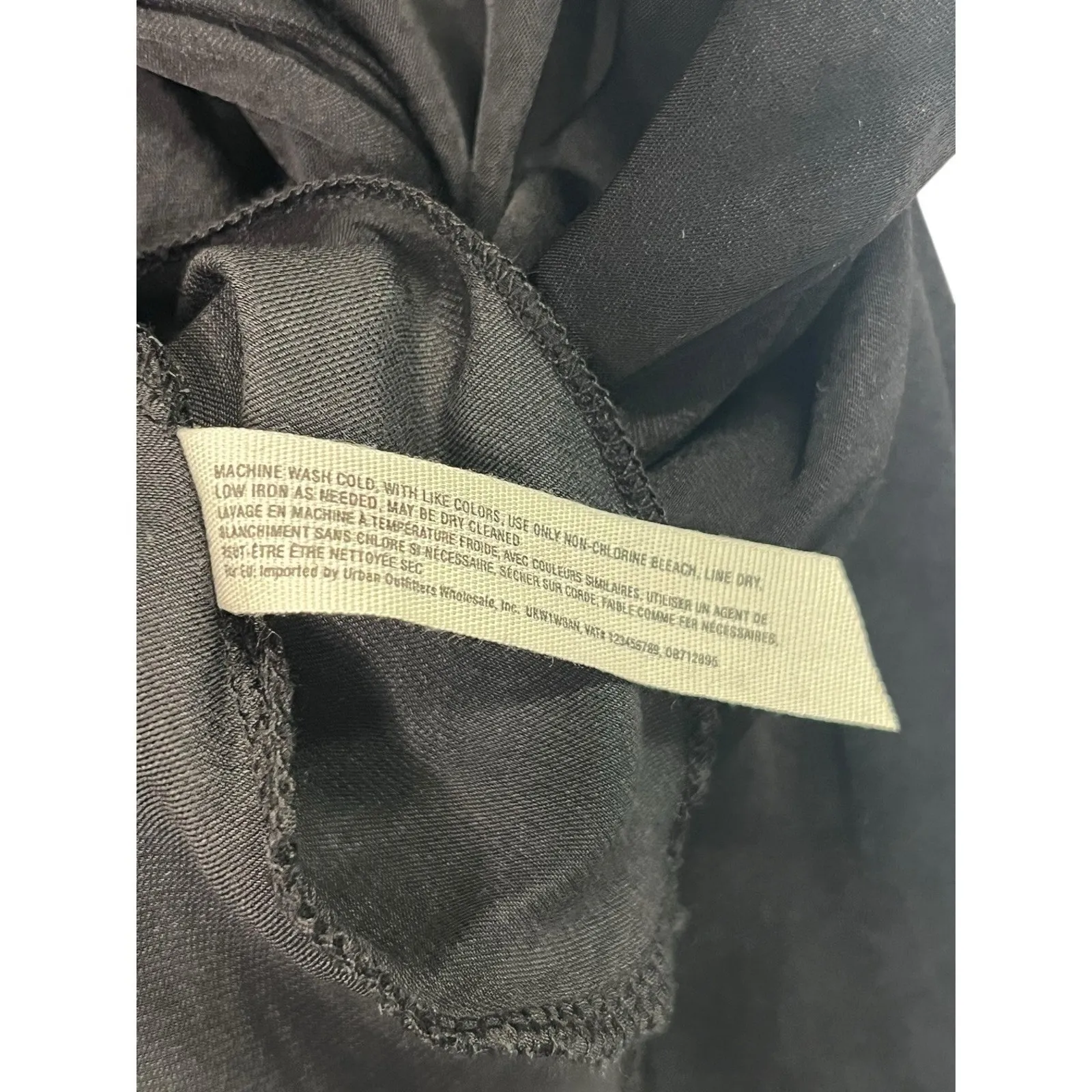 Intimately Free People Top Womens Extra Small Black Tie Front Flowy Boho Chic - Image 6