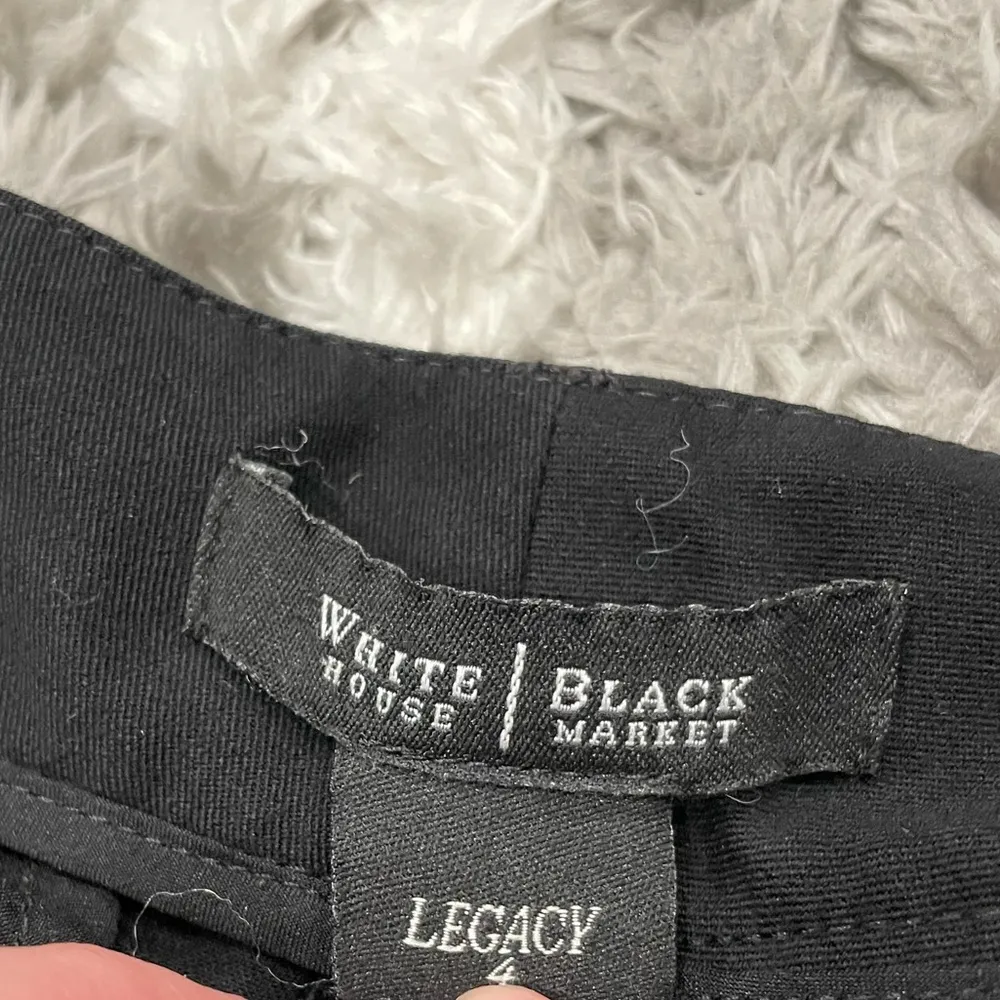 White House Black Market Legacy Tapered Ankle Cuffed Hem Pants Black 4 - Image 5