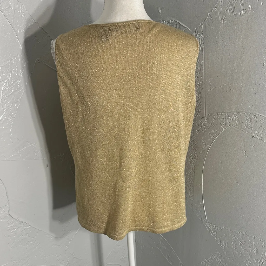 Dana Buchman Shimmering Gold Tank Top - Image 6
