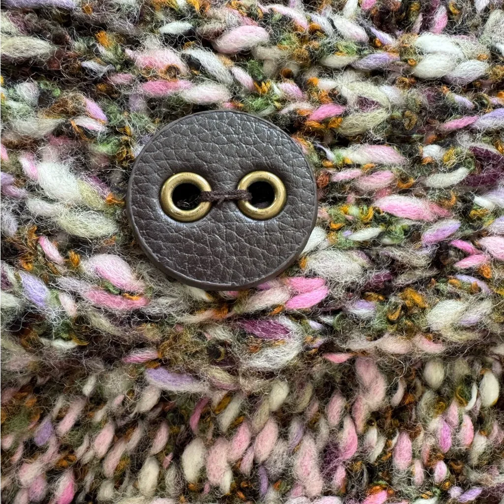 Habitat Wool Blend Chunky Knit Cardigan Sweater size Small Medium 3/4 Sleeves - Image 3