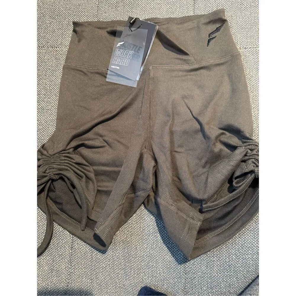 NWT Flag nor Fail ribbed shorts charcoal black size small - Image 2