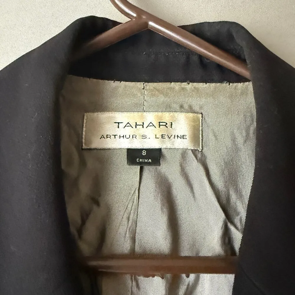 Tahari sz 8‎ black snap button work career blazer Jacket - Image 2