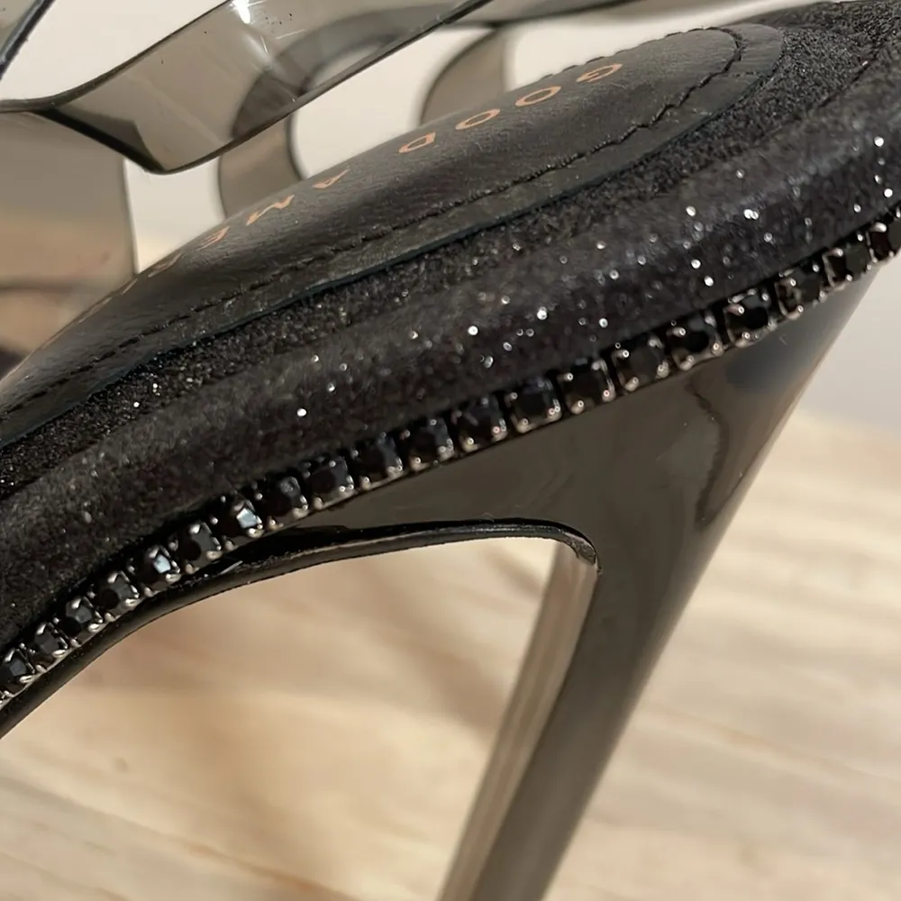 Good American Crystal Crush Lucite Heels - Image 6