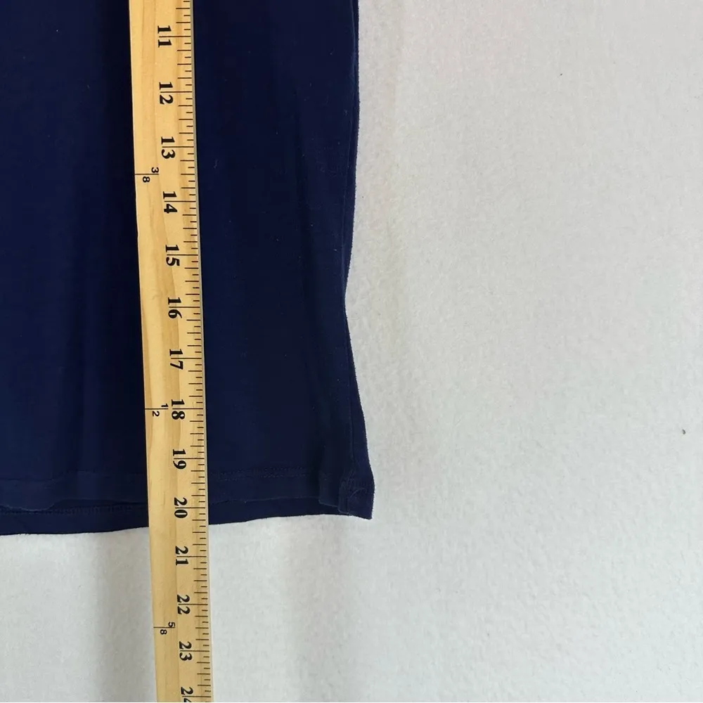 Basic Short Sleeve V Neck T Shirt Women’s XS Blue - Image 4