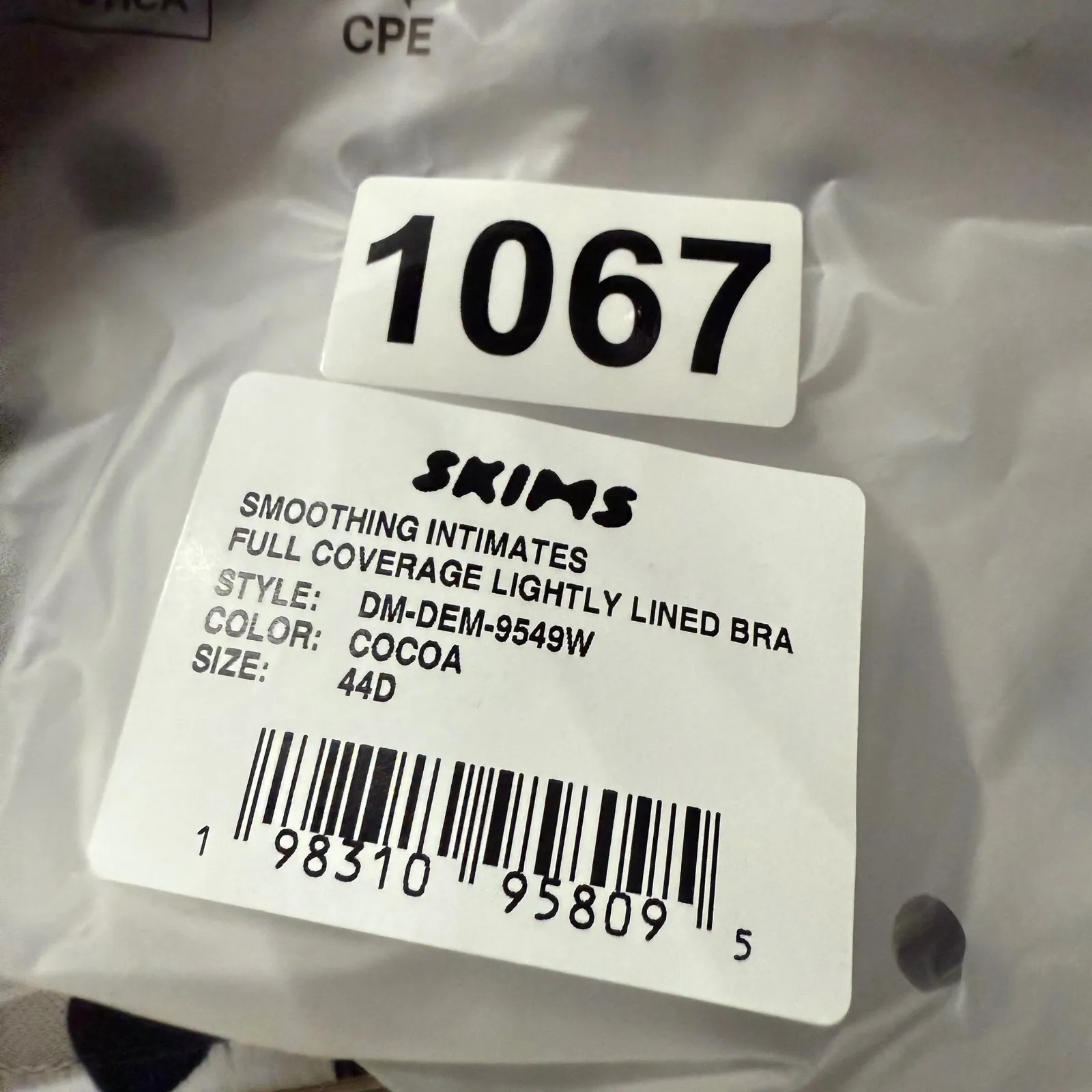 SKIMS Smoothing Intimates Full Coverage Lightly Lined Bra Cocoa Size 44D - Image 5