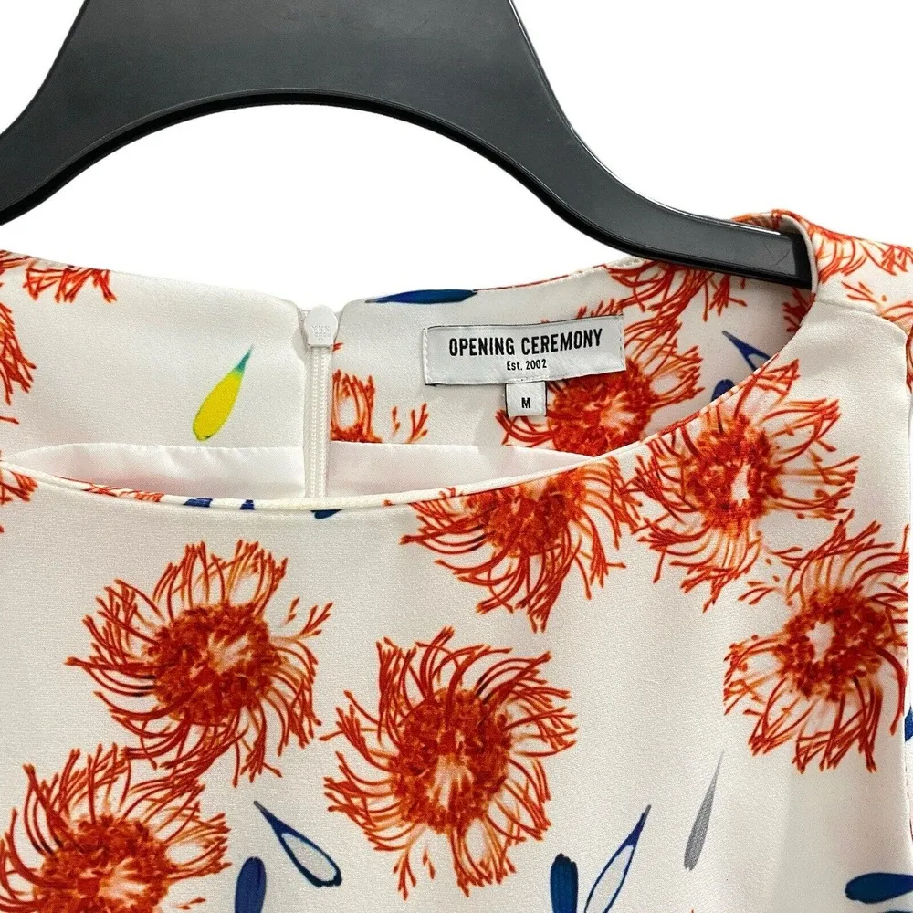 Opening Ceremony Floral Shift Dress Women’s Medium Sleeveless Formal Fun Summer - Image 2