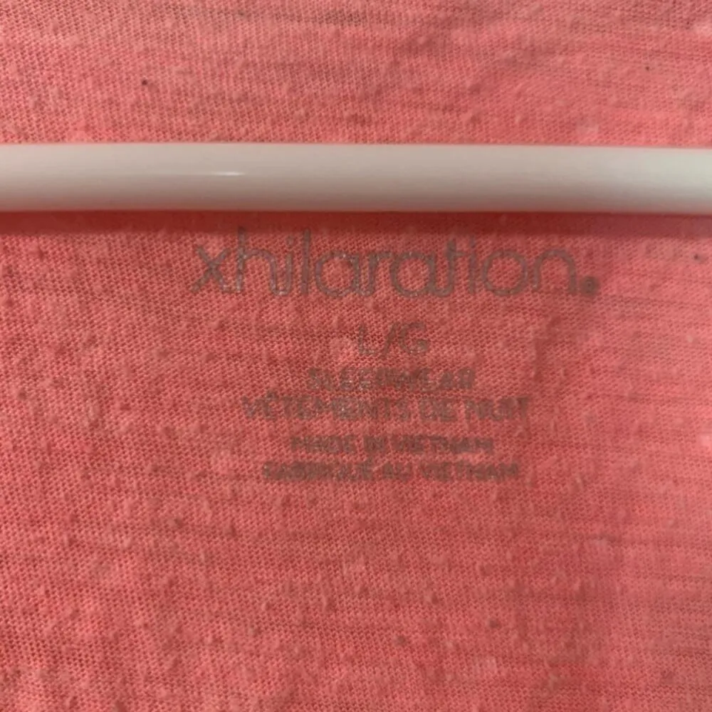 Xhileration Coral Polka Dot Long Sleeve Pajama Top Size Large - Image 5