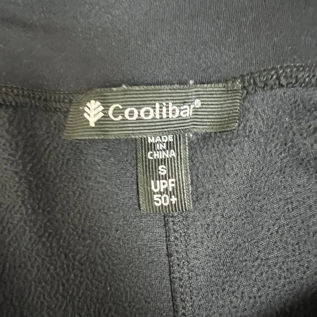 Coolibar Beach Velour Pants Women Small Black Pull On Drawstring UPF 50 Wide Leg - Image 11