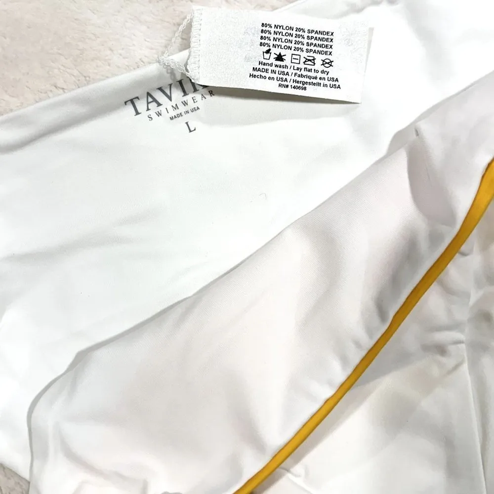 NWT Tavik Jaclyn Moderate Swim Bottom in White/Mango - Image 2