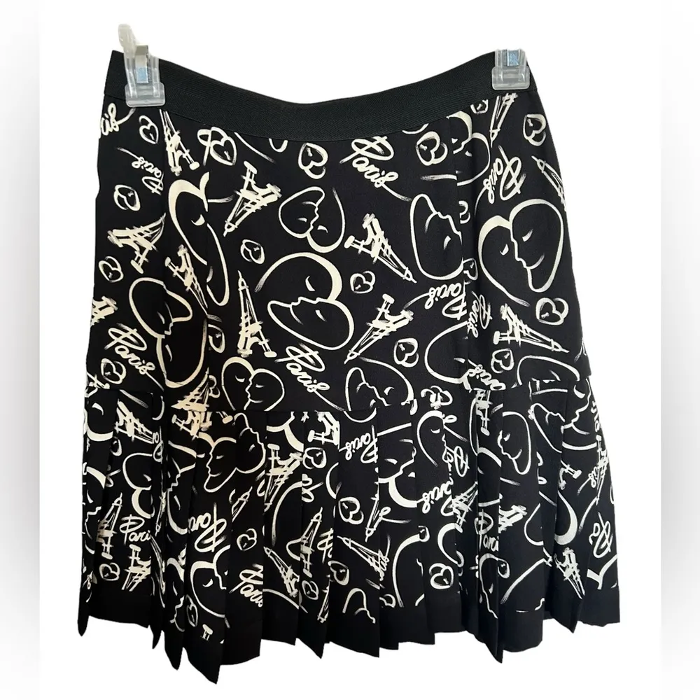 Catherine Malandrino for Design Nation Ivory/Black Paris Skirt size 4 - Image 2