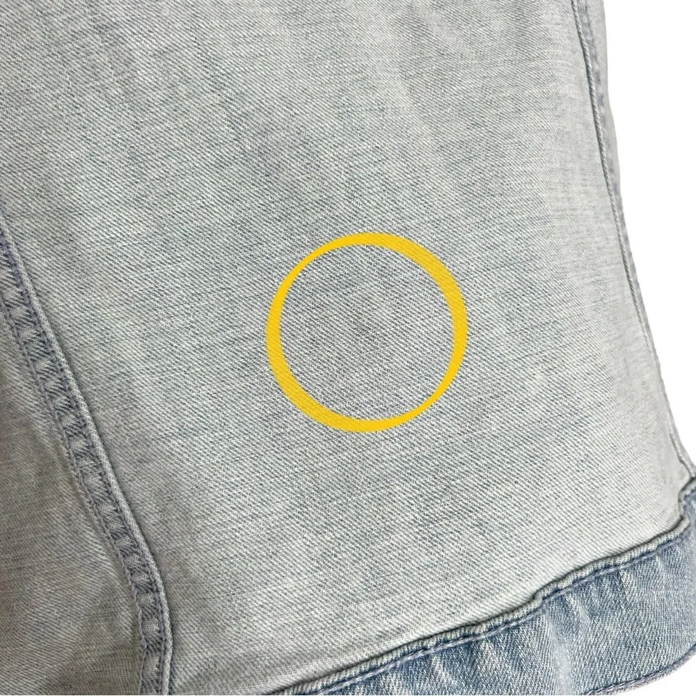 GAP Factory Light Acid Bleach Wash Denim Jean Vest Blue Size XS - Image 13