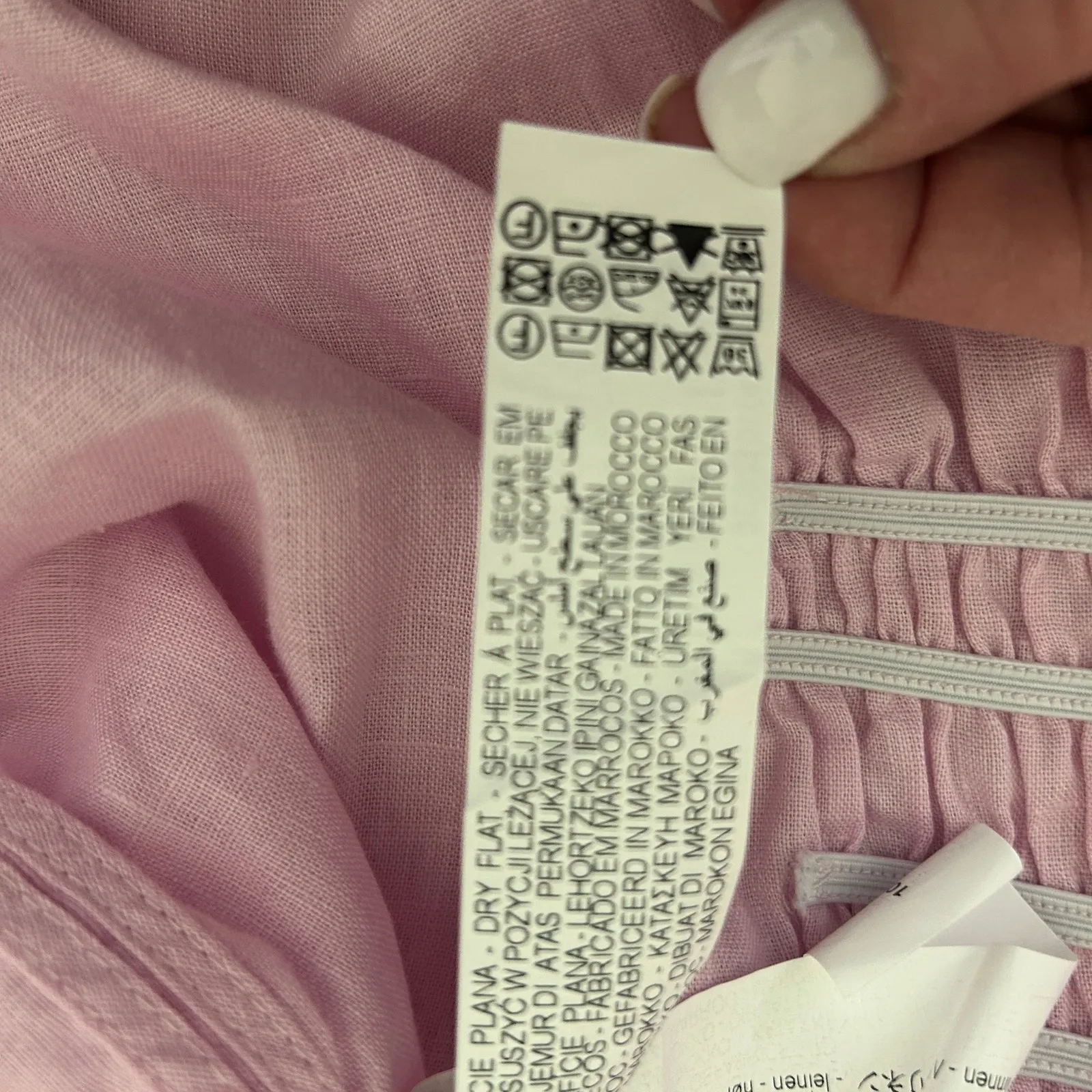 Zara Women Tunic Top M Pink Linen Button‎ Up Preppy Coastal Beachy Cottage Vacay - Image 13