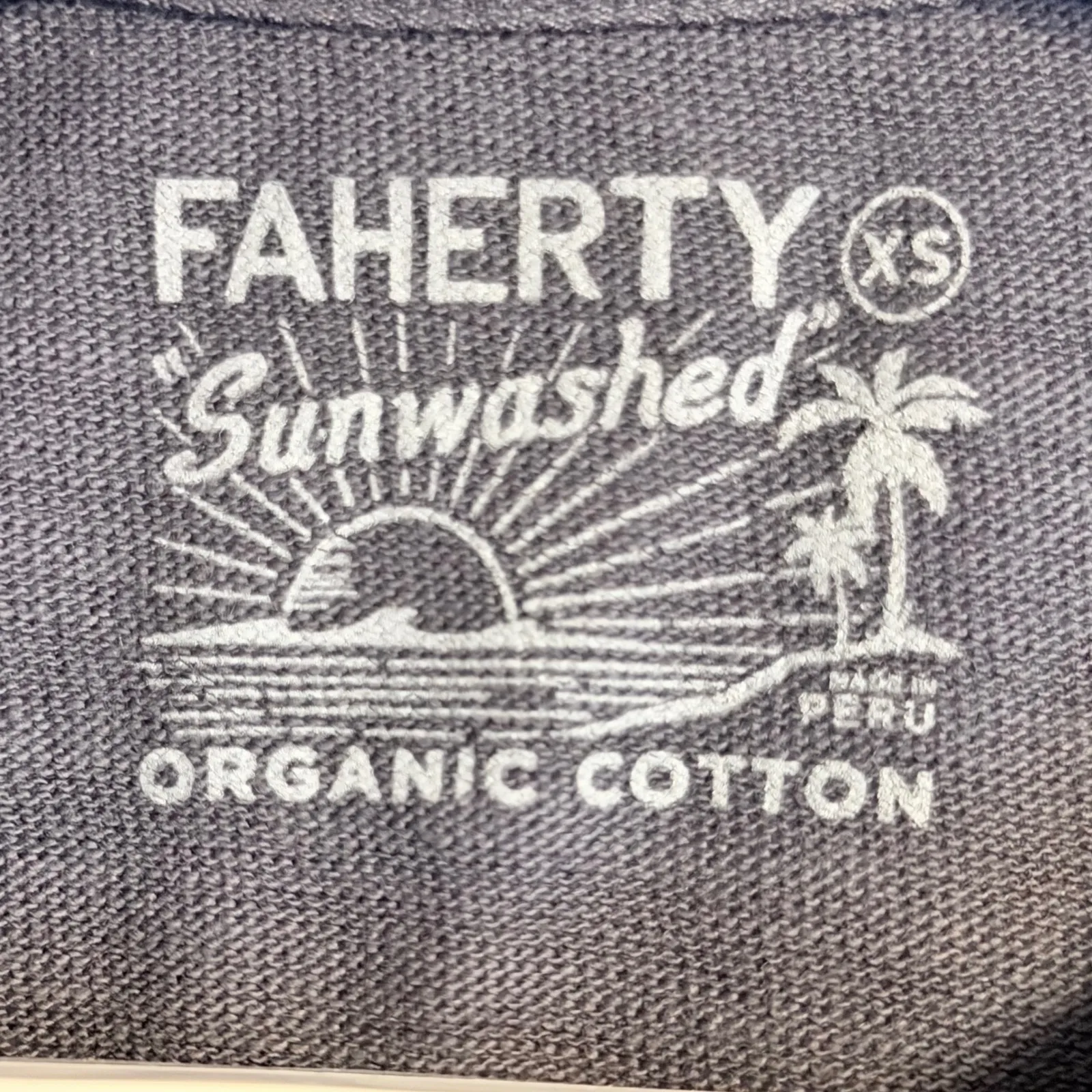 Faherty Sunwashed Slub Muscle Dress Washed Black Sleeveless Mini Knit Tank XS - Image 5