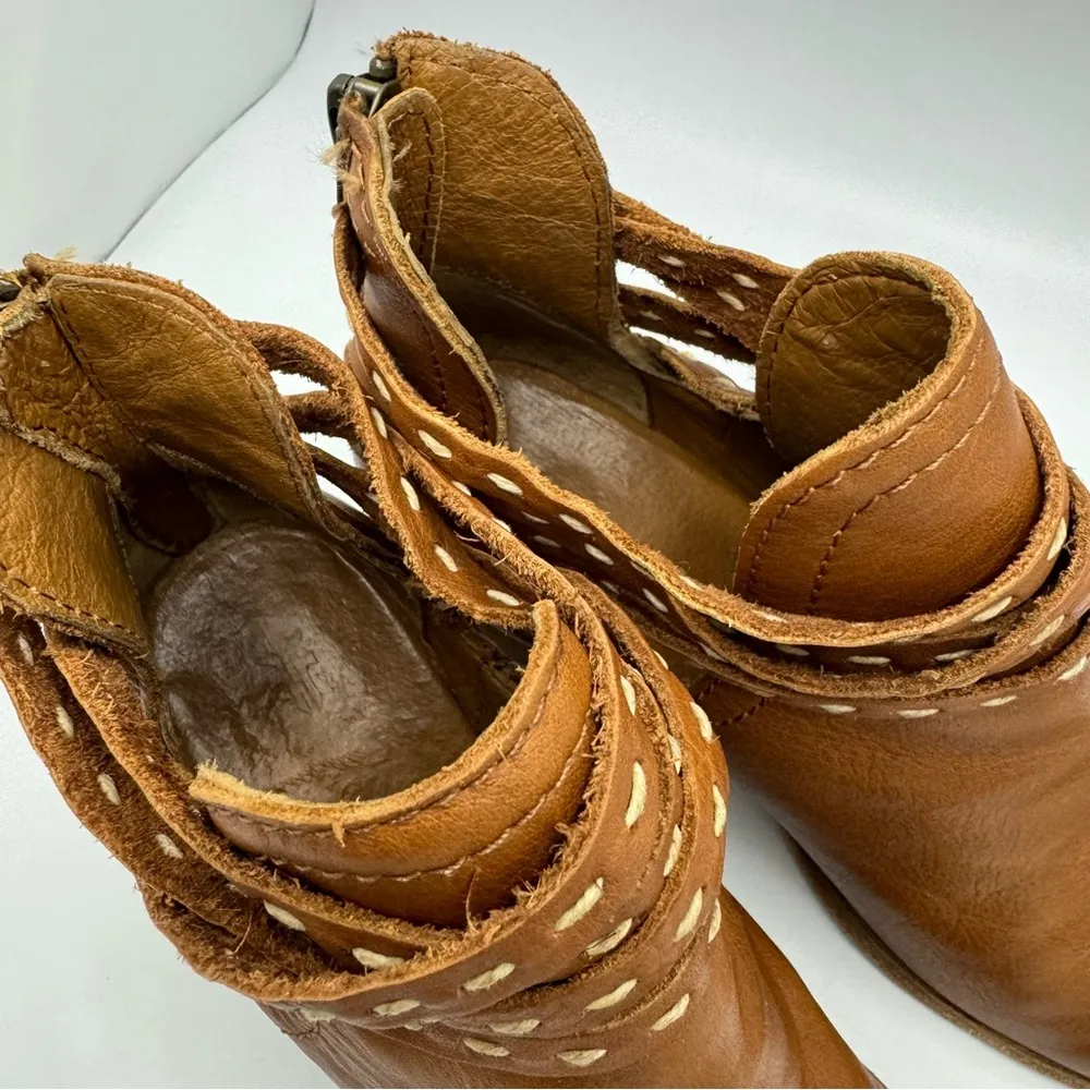 Frye Naomi Pickstitch Shootie Whiskey Brown Leather Ankle Boots Size 7 - Image 6