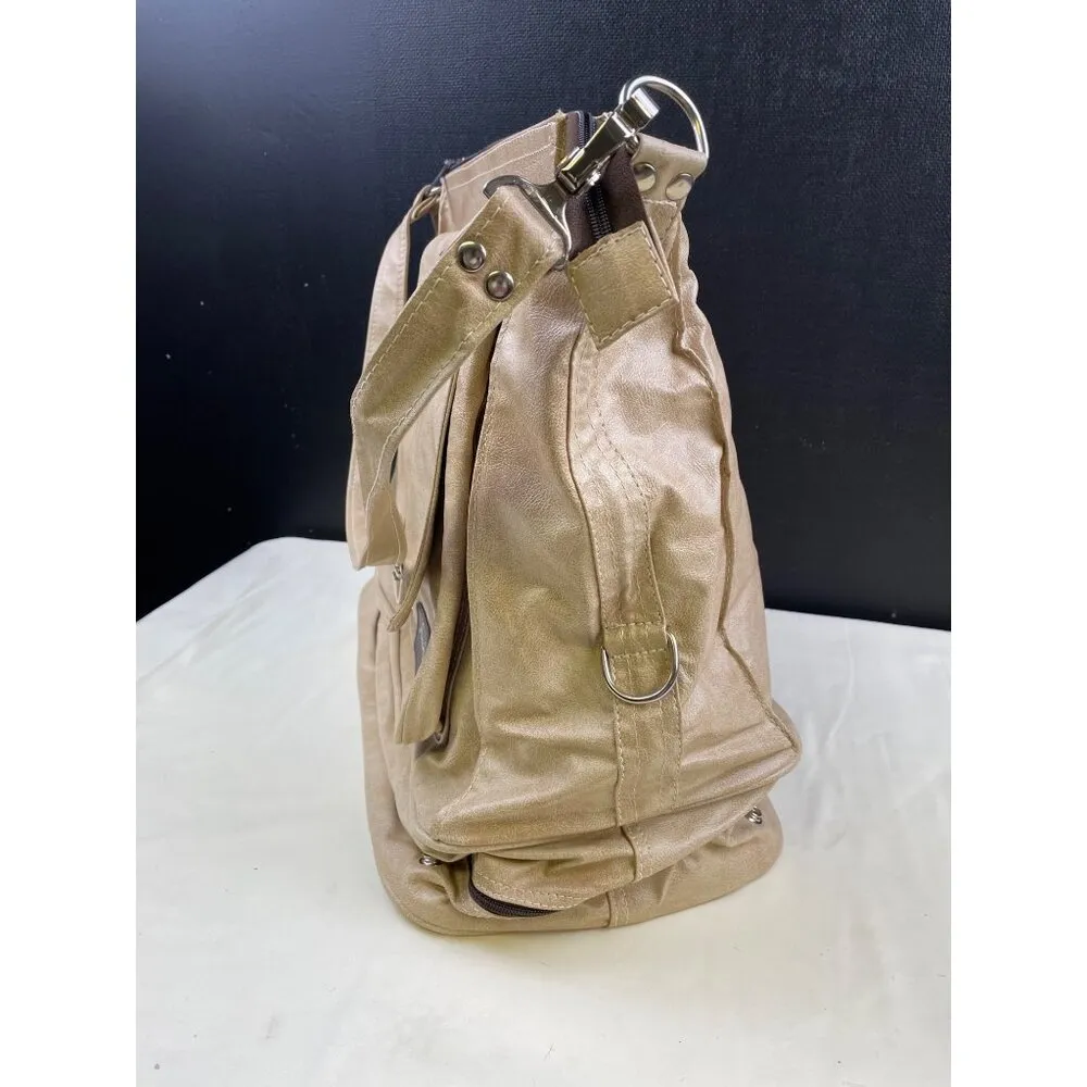 Nuccio Bentory Unisex Beige Travel Bag/Carry on bag SKU 5081 - Image 4