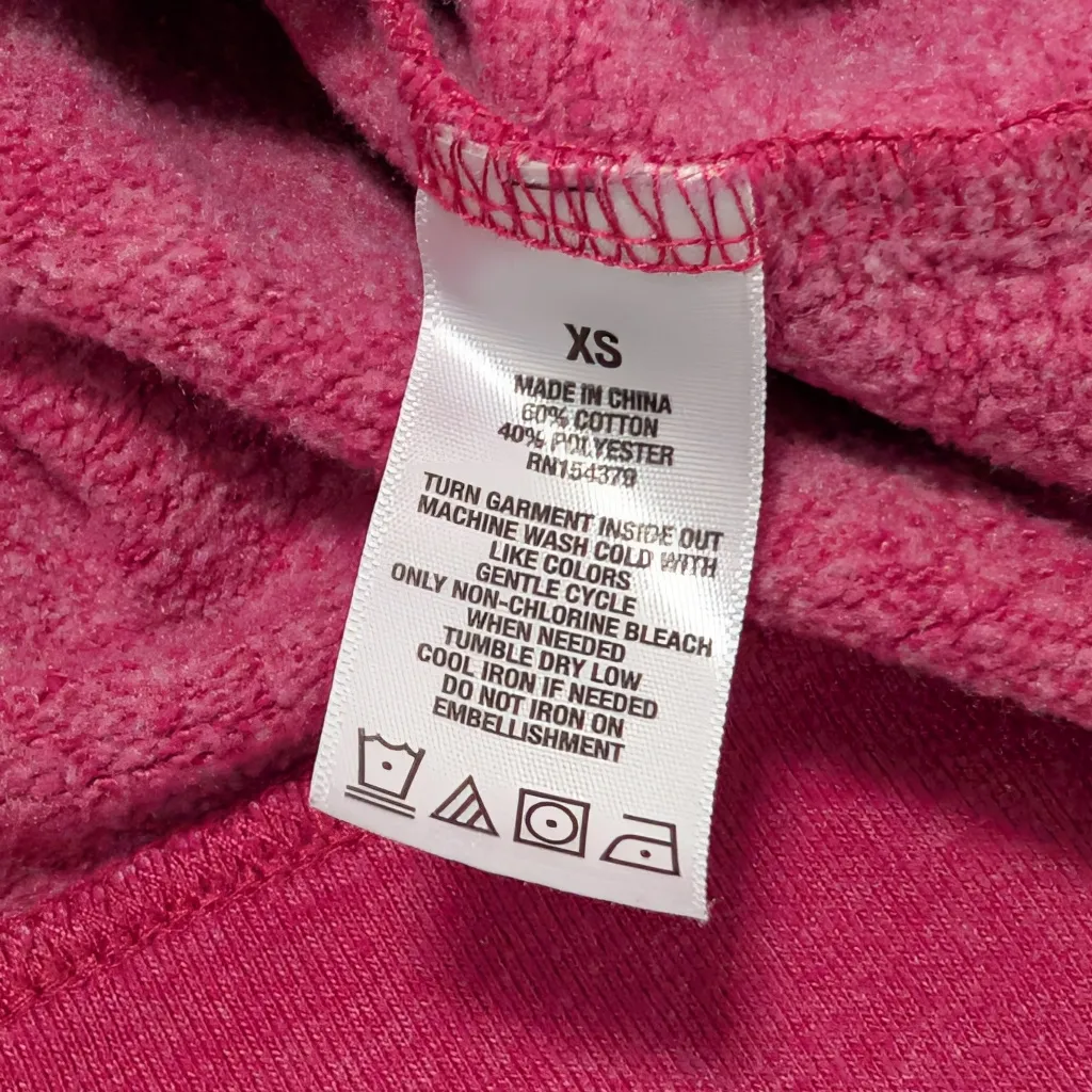 Aeropostale Pink Classic Vintage Y2K Front Zip Hoodie Size L Millennial Vibes - Image 4