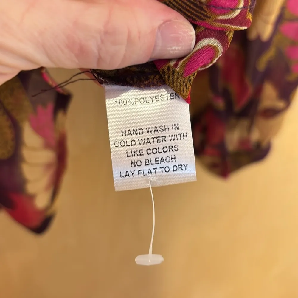 Gibson Blouse Sheer Paisley Boho Size Large - Image 8