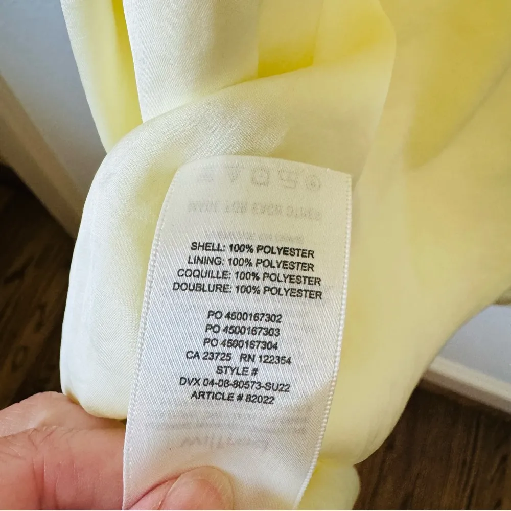 Aritzia  Wilfred Mini Lover Dress Satin Babydoll Palest Yellow - Image 2