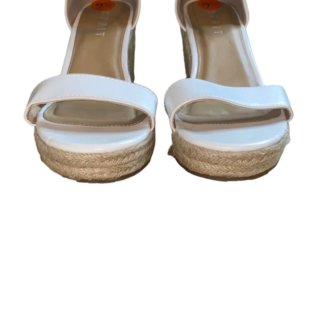 Esprit  Romy White Open Toe Platform Espadrille Shoes - Image 4