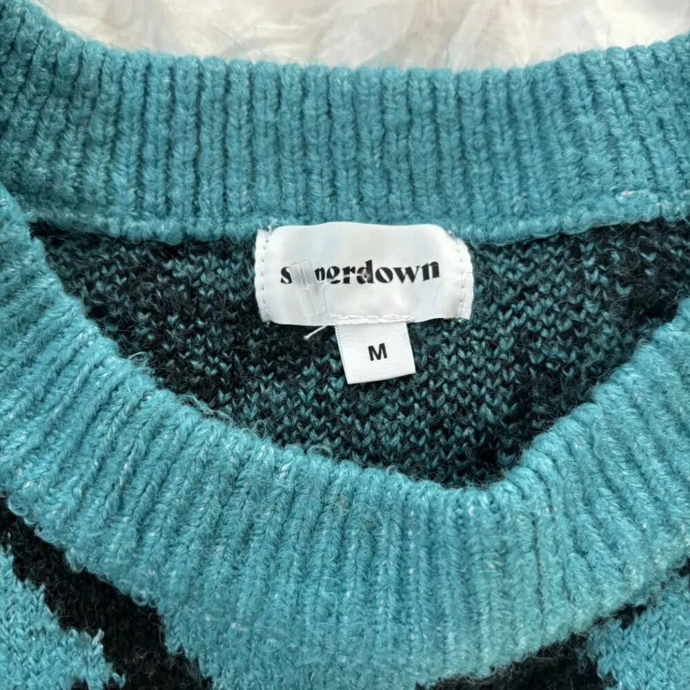 Superdown Veronica Cropped Leopard Sweater Medium Preloved - Image 6