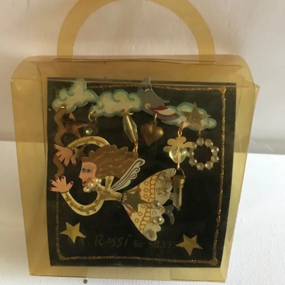 Karen Rossi Fanciful Flight Angel Pin Brooch New - Image 6