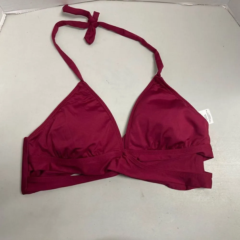 MOSSIMO Wine Bikini Top Size Large‎ Red - Image 8