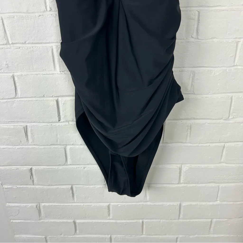 NWT Amazon Black One Piece Swimsuit Size L - Image 3