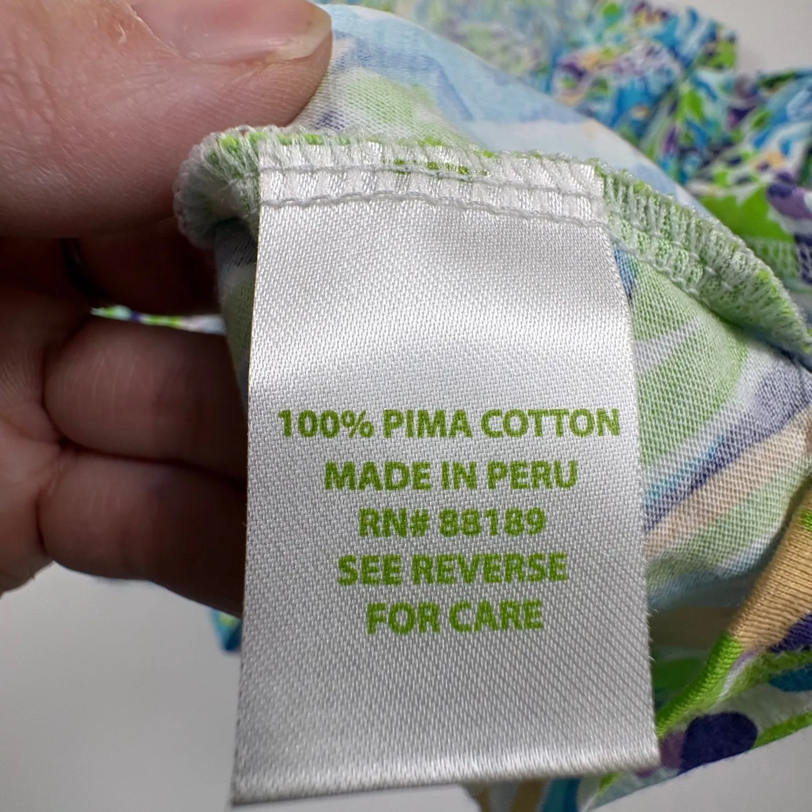 Lilly Pulitzer Tunic Dress Blue Green Purple Abstract Print‎ Roll Tab Sleeve L - Image 10