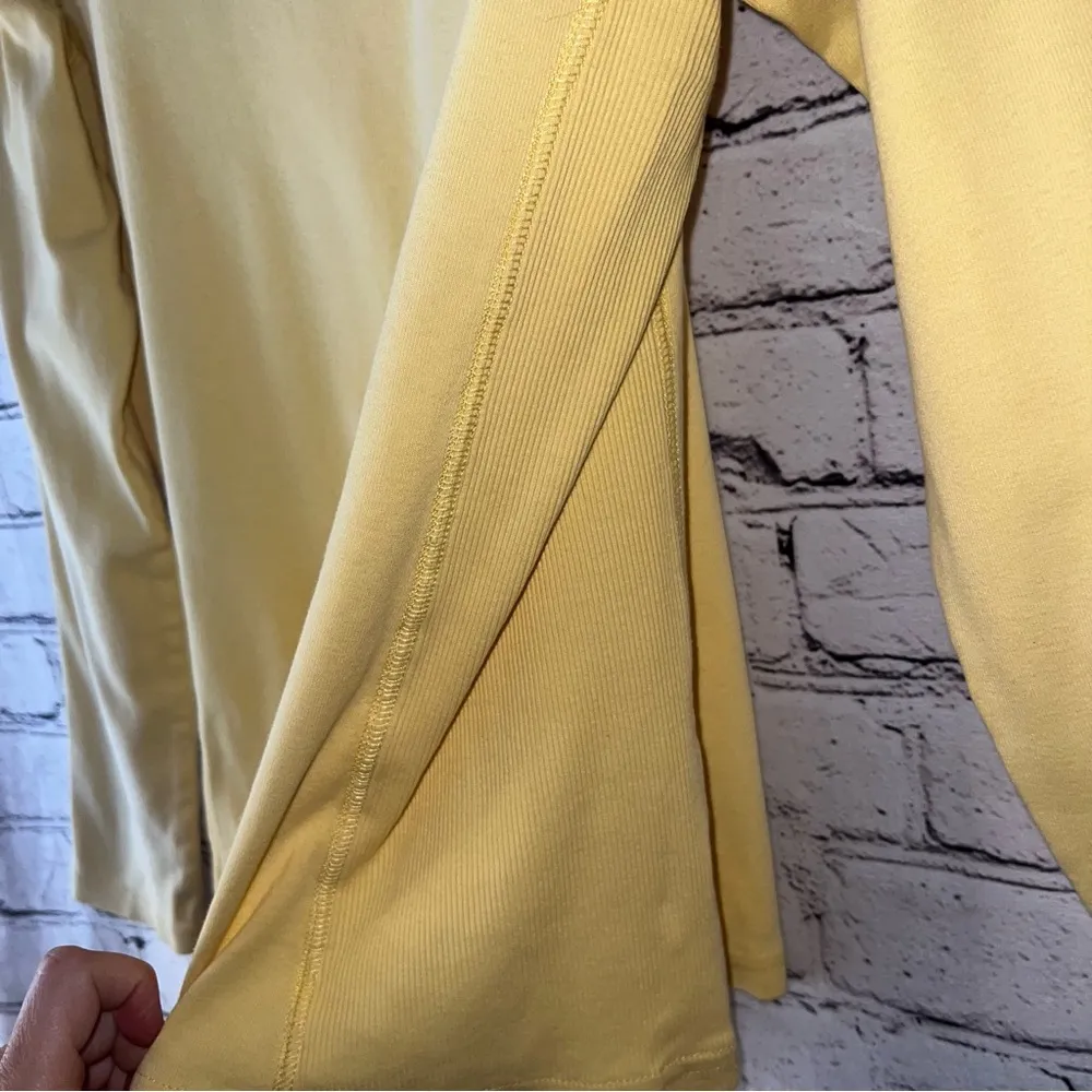 Tommy Hilfiger Y2K Long Sleeve Yellow Logo Top Vintage Size Large - Image 6